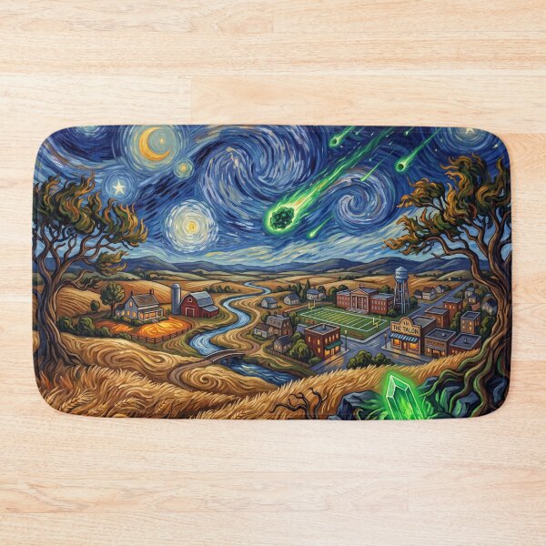 Item preview, Smallville Meteor Shower Starry Night Landscape designed and sold by Bad-Decisions-Designs.
