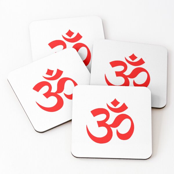 Item preview, Minimalist Red Om Meditation Symbol designed and sold by pattern-archive.