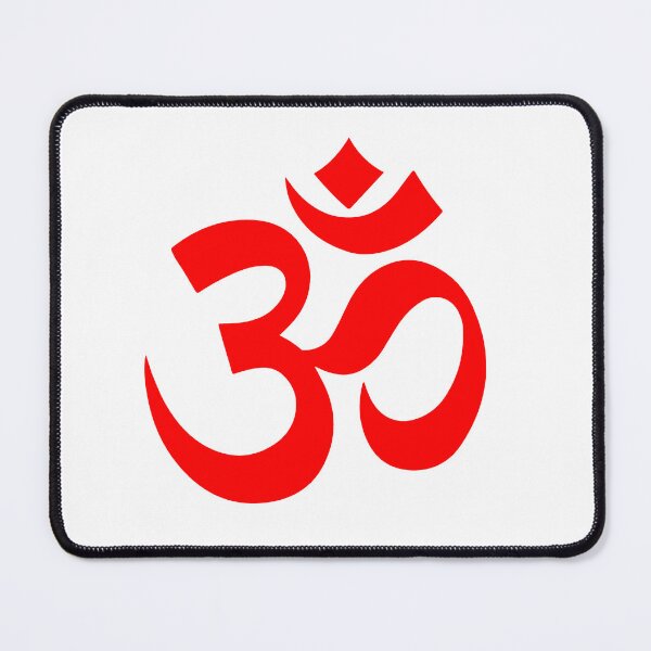 Item preview, Minimalist Red Om Meditation Symbol designed and sold by pattern-archive.
