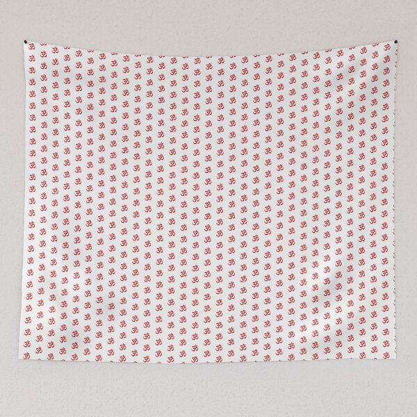 Item preview, Minimalist Red Om Meditation Symbol designed and sold by pattern-archive.
