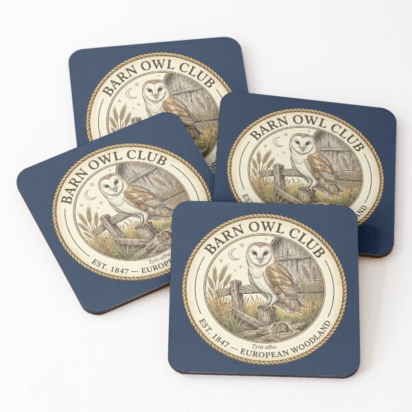 Item preview, Barn Owl Club Vintage Badge European Wildlife Art designed and sold by CalmCapy Co.