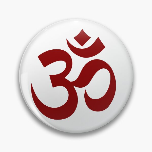 Item preview, Minimalist Dark Red Om Meditation Symbol designed and sold by pattern-archive.