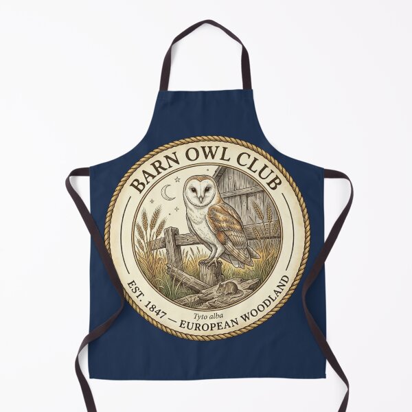 Item preview, Barn Owl Club Vintage Badge European Wildlife Art designed and sold by CalmCapy Co.