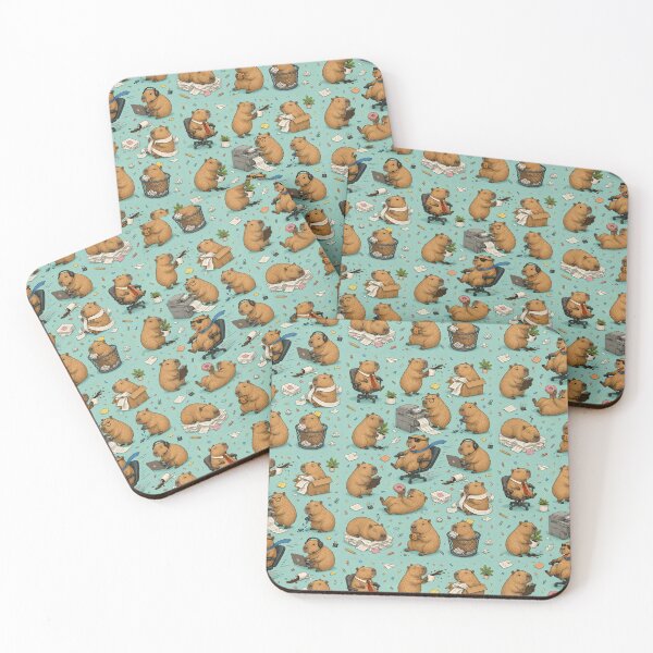 Item preview, Capybara Office Mayhem – Funny Chaotic Office Animals designed and sold by BadaBingBear.