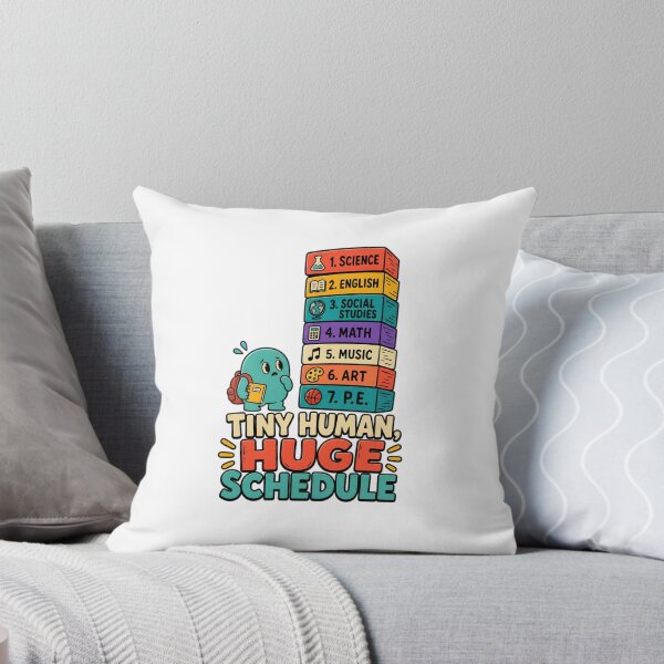 Item preview, Back to School Tiny Human Huge Schedule | Funny School Planner Art designed and sold by Uglyandcute.