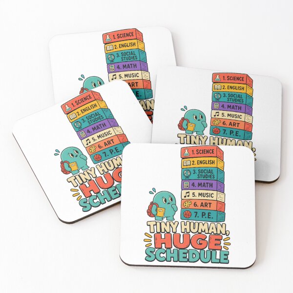 Item preview, Back to School Tiny Human Huge Schedule | Funny School Planner Art designed and sold by Uglyandcute.