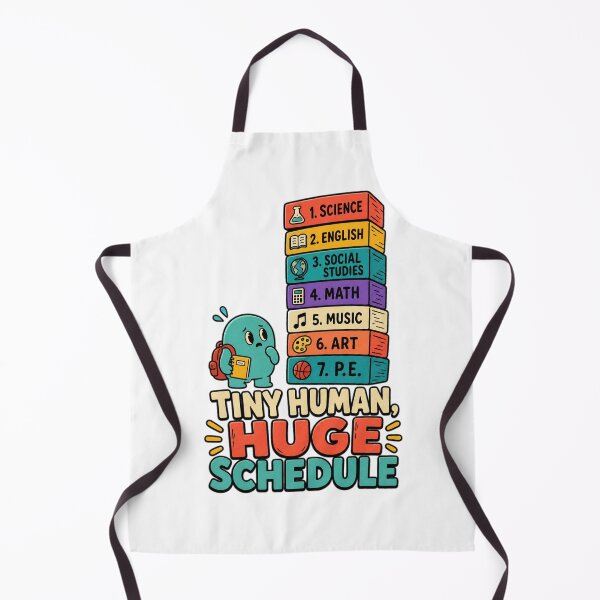 Item preview, Back to School Tiny Human Huge Schedule | Funny School Planner Art designed and sold by Uglyandcute.