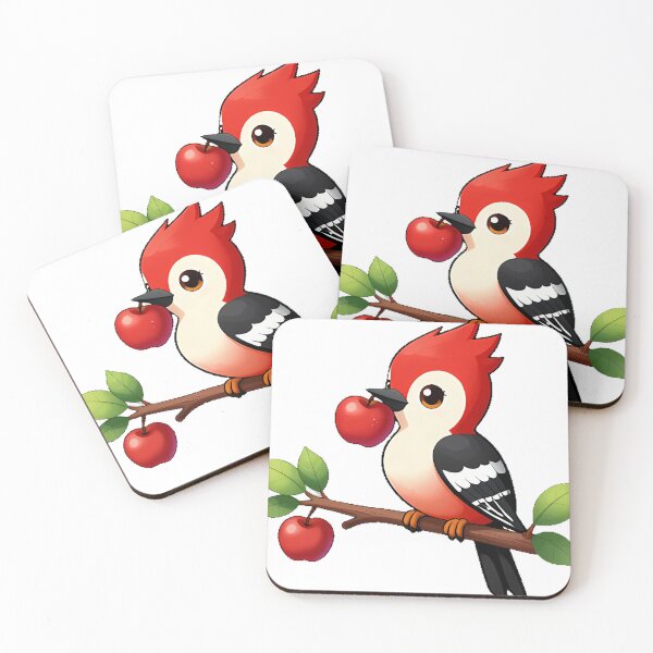 Item preview, Woodpecker with Red Apple designed and sold by pumsquare.