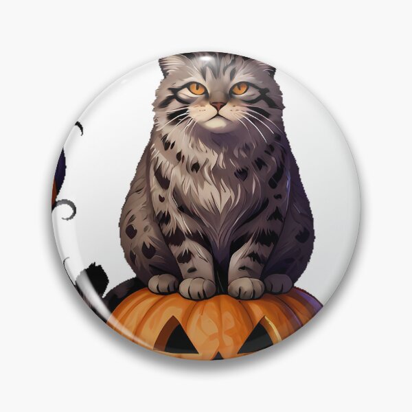 Item preview, Pallas Cat on Carved Pumpkin designed and sold by IllumeInk.
