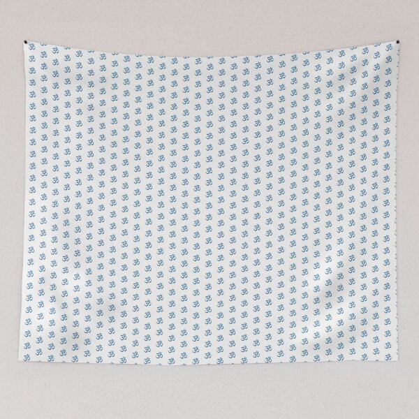 Item preview, Minimalist Steel Blue Om Meditation Symbol designed and sold by pattern-archive.