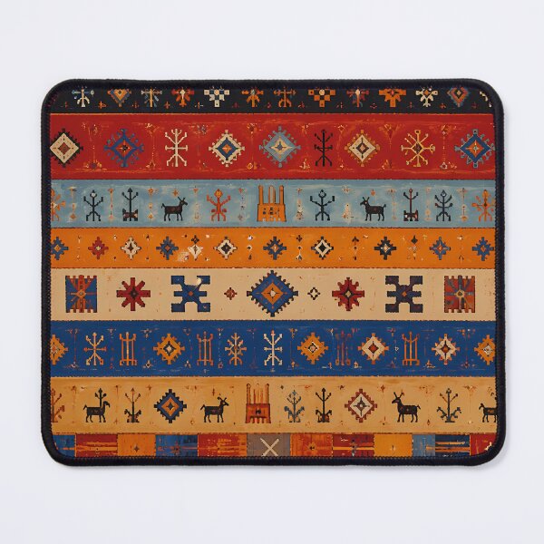 Item preview, Moroccan Tribal Geometric Rug Vintage Boho Folk Pattern designed and sold by GrinGalore.