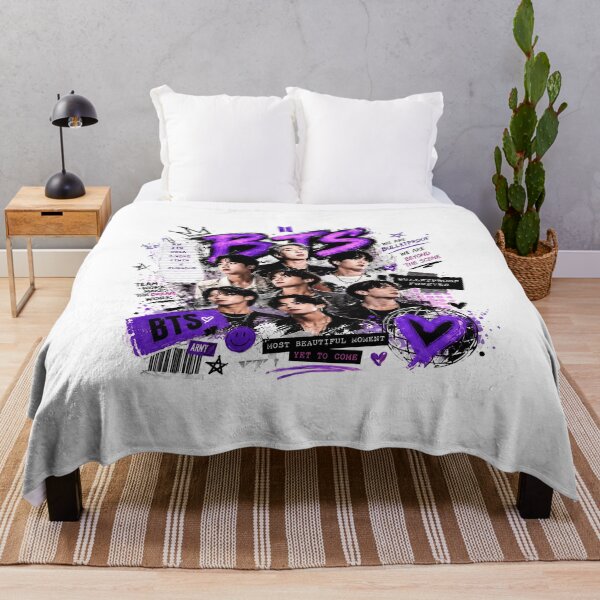 Item preview, Purple BTS Inspired Kpop Graffiti Collage Artwork designed and sold by ShellyBar80895.