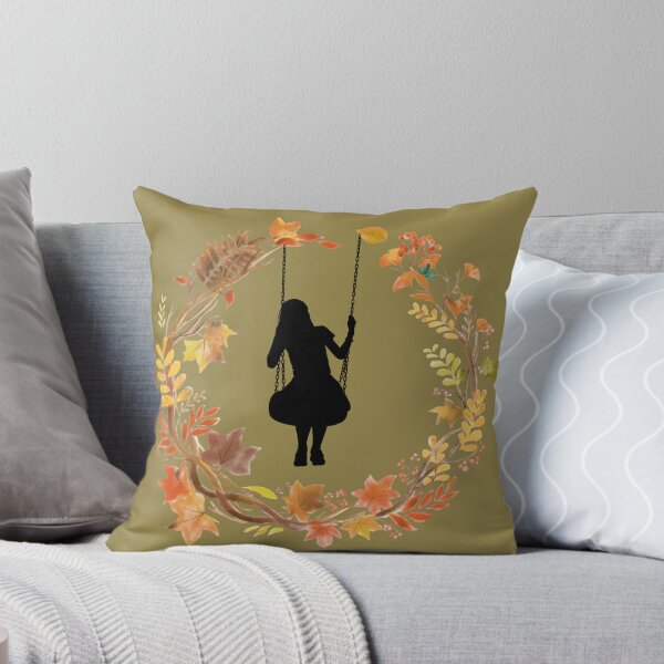 Item preview, Elegant Autumn Girl Swing Wreath designed and sold by Seasonal designs.