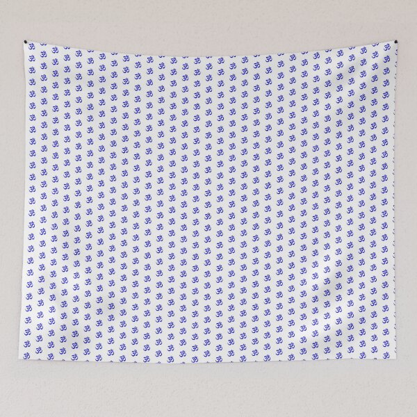 Item preview, Minimalist Blue Om Meditation Symbol designed and sold by pattern-archive.