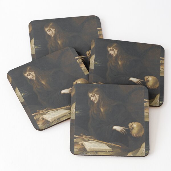 Item preview, MAGDALENE WITH A SKULL BY MATEO CEREZO designed and sold by humbleserf.
