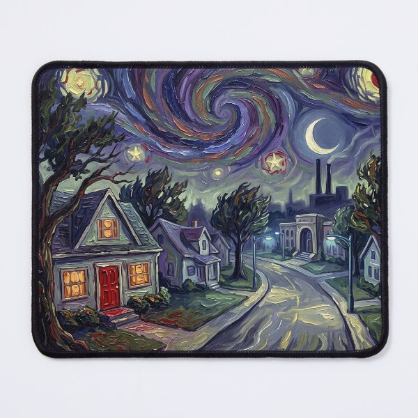 Item preview, Springwood Elm Street Starry Night Spooky Landscape designed and sold by Bad-Decisions-Designs.