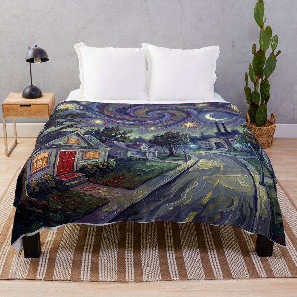 Item preview, Springwood Elm Street Starry Night Spooky Landscape designed and sold by Bad-Decisions-Designs.