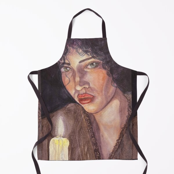 Item preview, The Vigil | Candlelight Woman Portrait Watercolour designed and sold by ArithraStudio.
