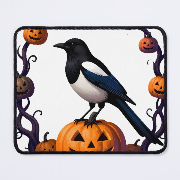 Item preview, Magpie on Carved Pumpkin designed and sold by IllumeInk.