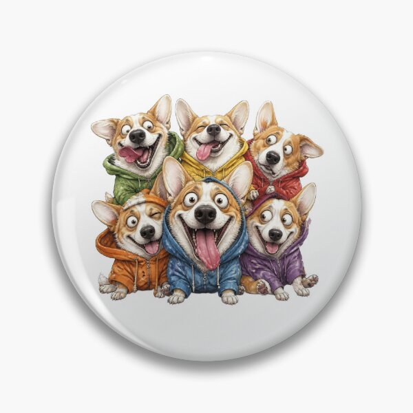 Item preview, Corgis Wearing Colorful Hoodies Style designed and sold by Wilcox PhotoArt.