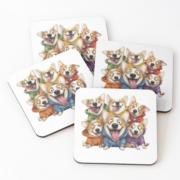 Item preview, Corgis Wearing Colorful Hoodies Style designed and sold by Wilcox PhotoArt.