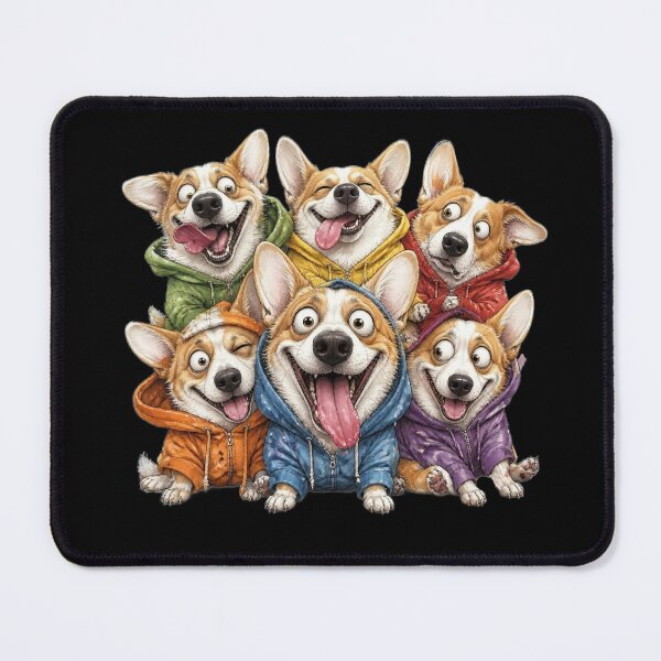 Item preview, Corgis Wearing Colorful Hoodies Style designed and sold by Wilcox PhotoArt.