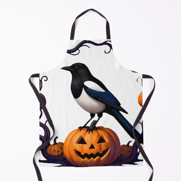 Item preview, Magpie on Carved Pumpkin designed and sold by IllumeInk.