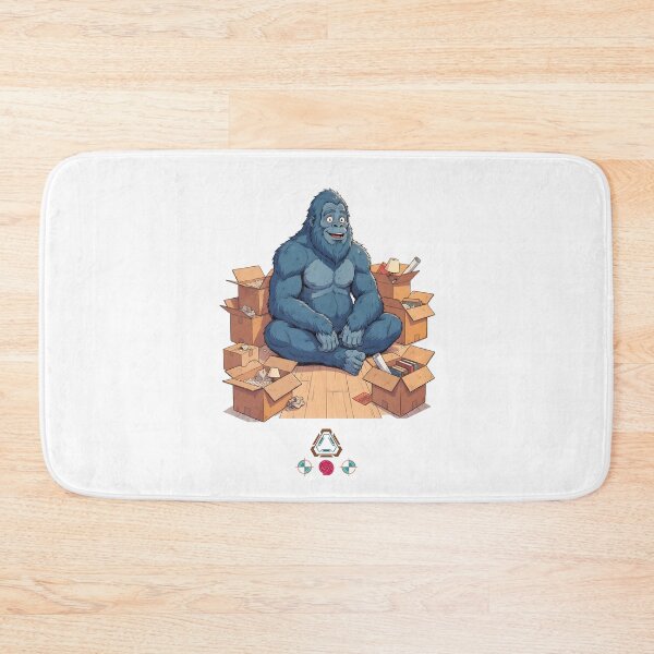 Item preview, Bigfoot Settling In - Funny Sasquatch Sitting Among Moving Boxes T-Shirt designed and sold by Whimsy Trail Co.