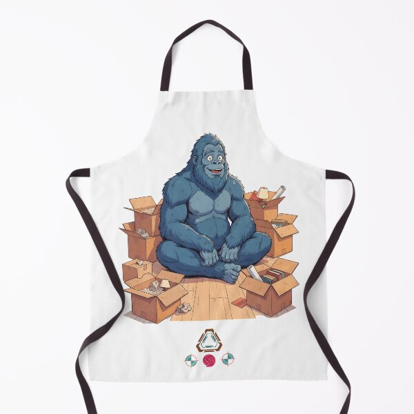 Item preview, Bigfoot Settling In - Funny Sasquatch Sitting Among Moving Boxes T-Shirt designed and sold by Whimsy Trail Co.