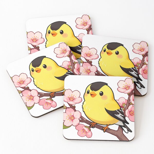 Item preview, Goldfinch Among Apple Blossoms designed and sold by pumsquare.