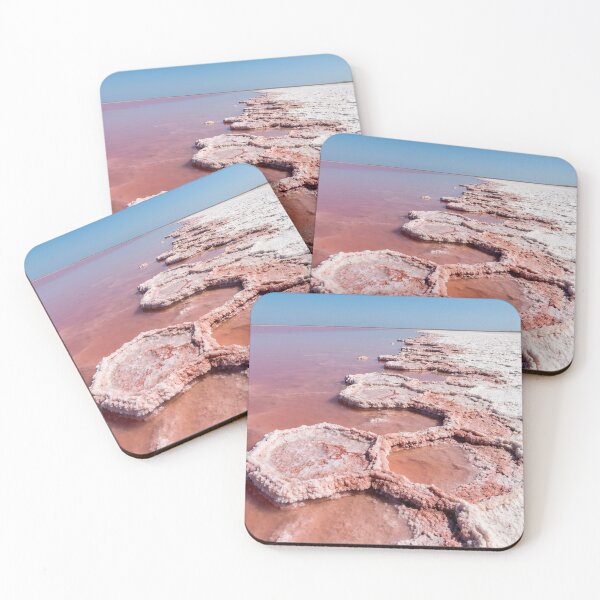 Item preview, Surreal Pink Salt Lake & White Desert Photography designed and sold by conohitoAI-ArtGallery.