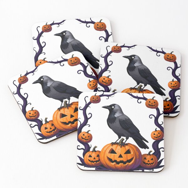 Item preview, Jackdaw on Carved Pumpkin designed and sold by IllumeInk.