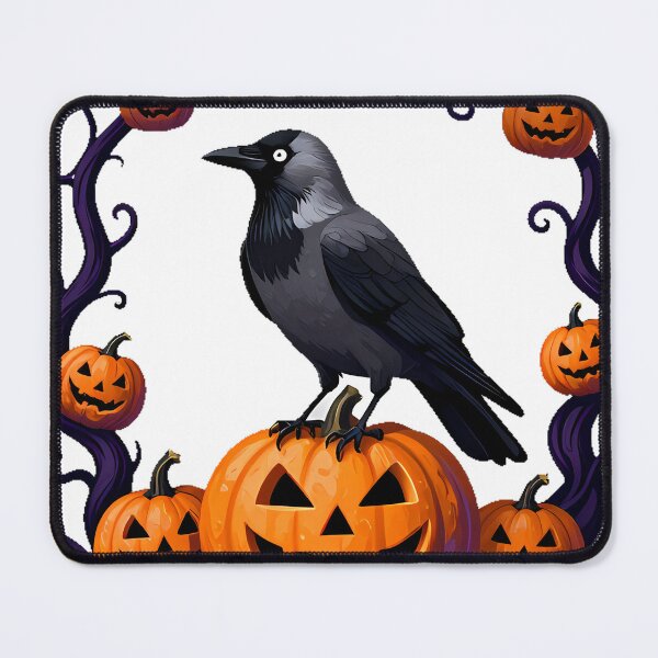 Item preview, Jackdaw on Carved Pumpkin designed and sold by IllumeInk.