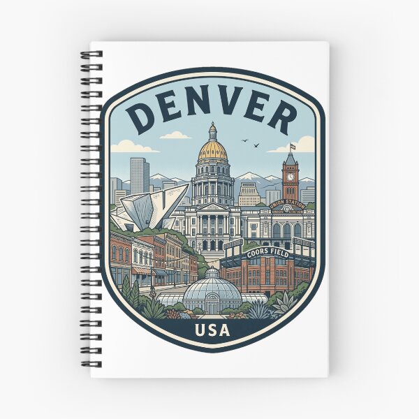 Item preview, Denver Colorado Rocky Mountains Skyline Travel Badge designed and sold by k3rstman1.