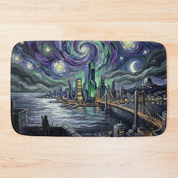 Item preview, Star City Starry Night Archer Landscape designed and sold by Bad-Decisions-Designs.