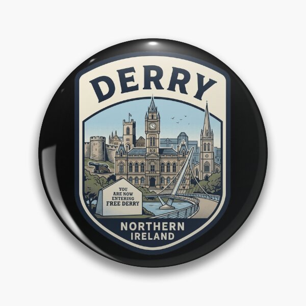 Artikelvorschau, Derry, Nordirland – Vintage-Reiseabzeichen entworfen und verkauft von k3rstman1.