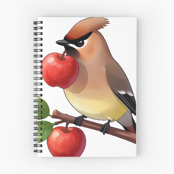 Item preview, Waxwing Eating Apple designed and sold by pumsquare.