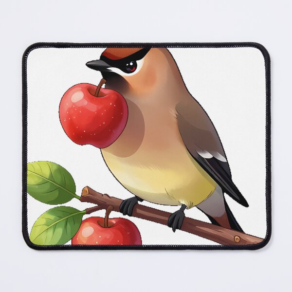 Item preview, Waxwing Eating Apple designed and sold by pumsquare.