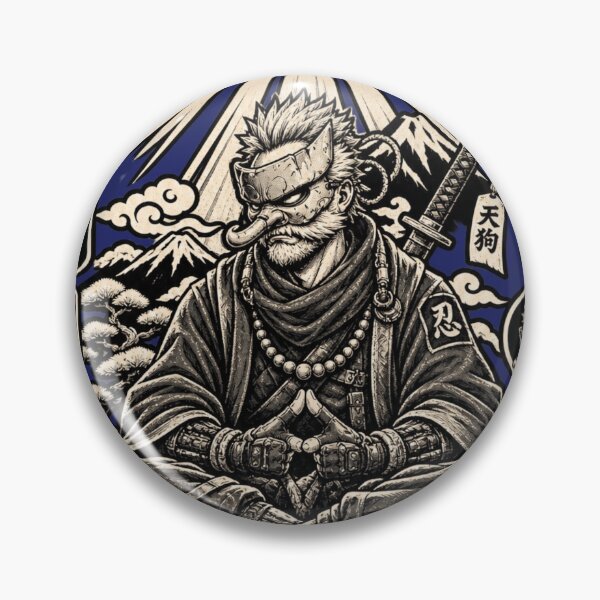 Item preview, ZEN MODE Power Saving Mode - Tengu Samurai Meditation Rest Recharge Repeat designed and sold by BRTHRCNK01.
