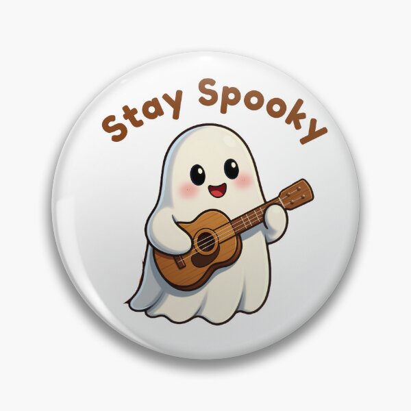 Item preview, Cute Ghost Playing Ukulele – Stay Spooky Halloween Design designed and sold by Inka Moon Design.