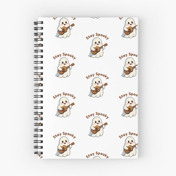 Item preview, Cute Ghost Playing Ukulele – Stay Spooky Halloween Design designed and sold by Inka Moon Design.