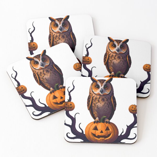 Item preview, Long-Eared Owl on Carved Pumpkin designed and sold by IllumeInk.