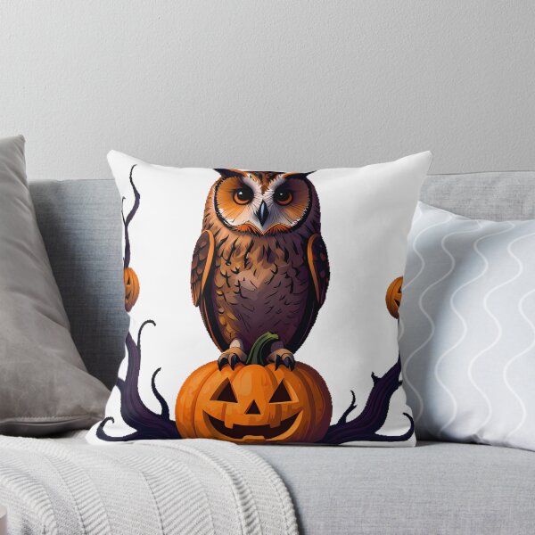 Item preview, Long-Eared Owl on Carved Pumpkin designed and sold by IllumeInk.