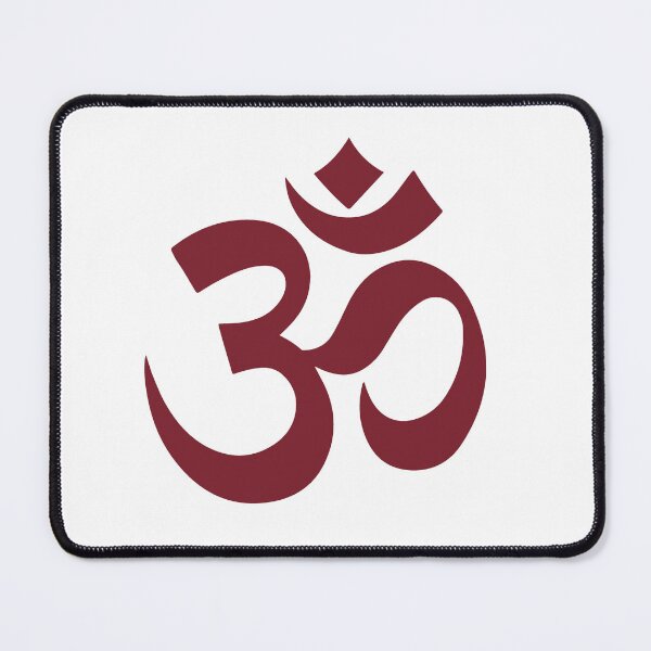 Item preview, Minimalist Burgundy Om Meditation Symbol designed and sold by pattern-archive.