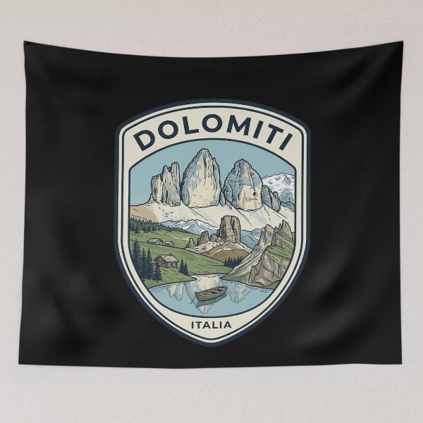 Item preview, Dolomiti Italy Vintage Mountain Travel Badge designed and sold by k3rstman1.