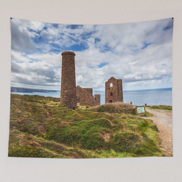 Item preview, Wheal Coates Tin Mine and Chimney on Cornish Clifftop, Cornwall, England designed and sold by Paul Thompson Photography.