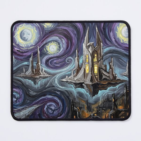Item preview, Thanagar Starry Night DC Comics Landscape designed and sold by Bad-Decisions-Designs.