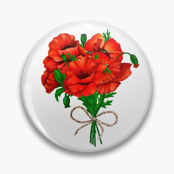 Item preview, Poppy Flowers Bouquet designed and sold by SvetlanaArt.