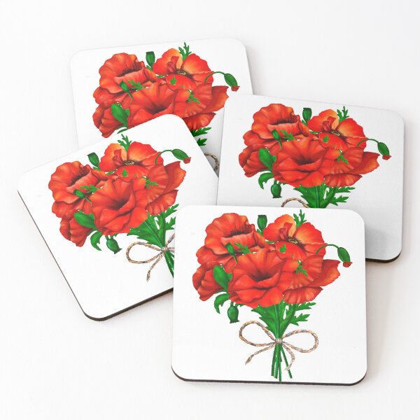 Item preview, Poppy Flowers Bouquet designed and sold by SvetlanaArt.