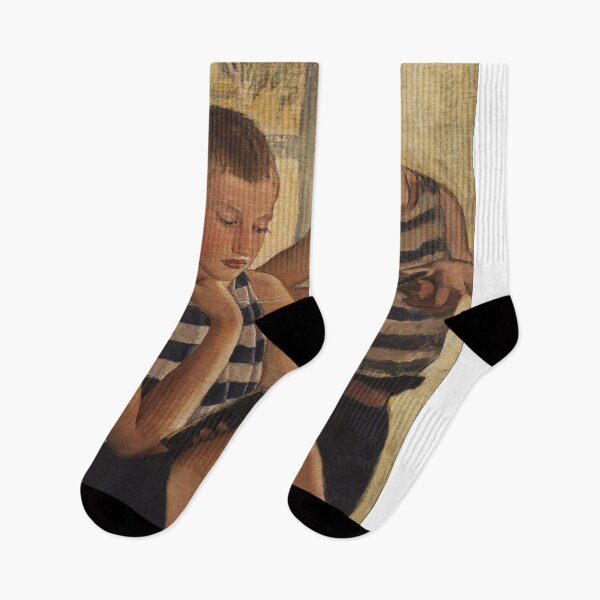 Item preview, BOYS IN SAILOR'S STRIPED VESTS BY ZINAIDA SEREBRIAKOVA (1919) designed and sold by humbleserf.